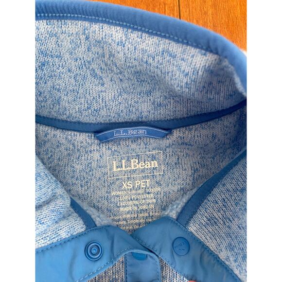 Women L.L. Bean Sweater Fleece Snap-T 1/4 button pullover top, XS-Petite - Picture 4 of 4